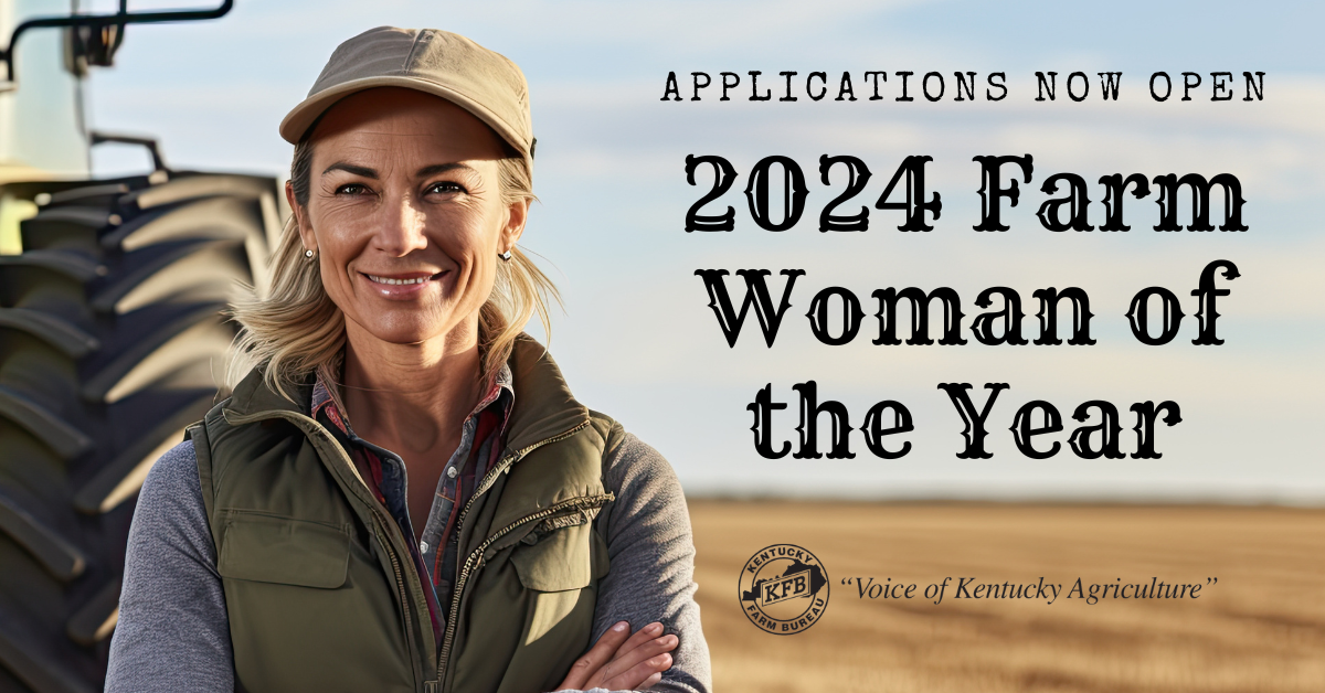 Nominations Open for Kentucky Farm Bureau's 2024 Farm Woman of the Year