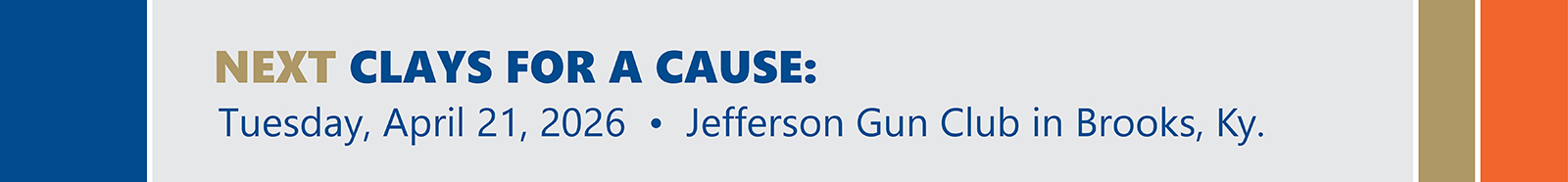 Clays for a Cause date: April 21, 2026