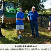 The Kentucky Farm Bureau team watches in amazement as the "It's How You Get There" crew works its TV magic before their eyes!