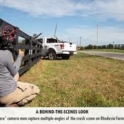 "It's How You Get There" camera men capture multiple angles of the crash scene on Rhodesia Farms in Harrodsburg, Ky.