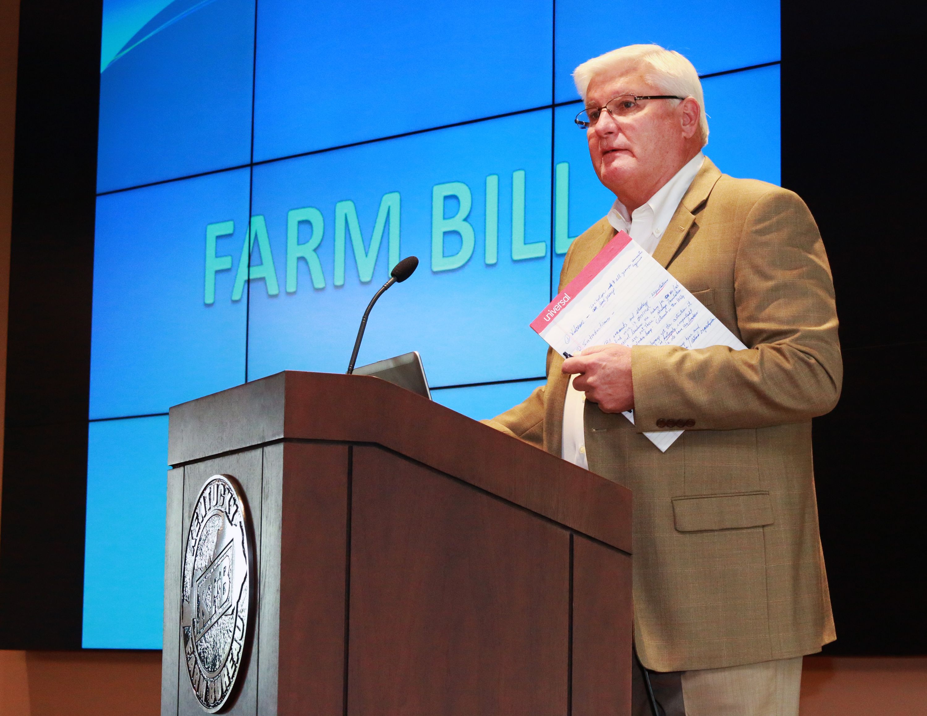 KFB President Mark Haney addressed the first meeting of the Farm Bill Working Group. KFB President Mark Haney addressed the first meeting of the Farm Bill Working Group.
