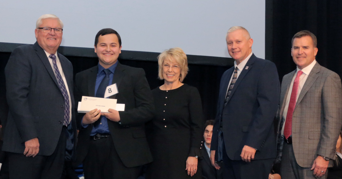 Dylan Driskell of Garrard County is awarded Outstanding Farm Bureau Youth during KFB's 100th annual meeting. Dylan Driskell of Garrard County is awarded Outstanding Farm Bureau Youth during KFB's 100th annual meeting.