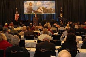 KFB Organization Division Director Matthew W. Ingram spoke to the large group of county leaders about fiscal administration. KFB Organization Division Director Matthew W. Ingram spoke to the large group of county leaders about fiscal administration.
